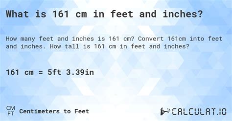 161 cm to feet|161 centimeters to feet and inches